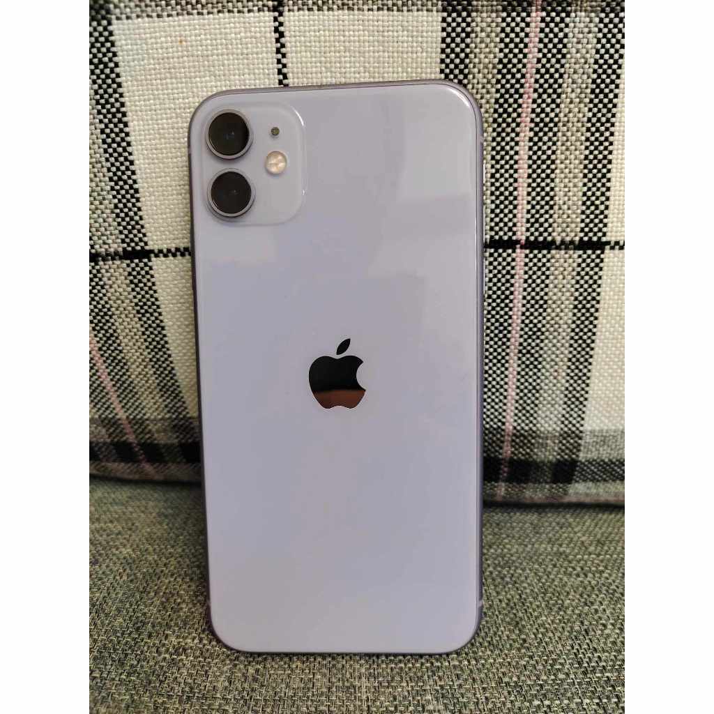 【零件機、電池膨脹】iPhone 11 128G 薰衣草紫。(螢幕、背蓋皆正常，可無線充電)