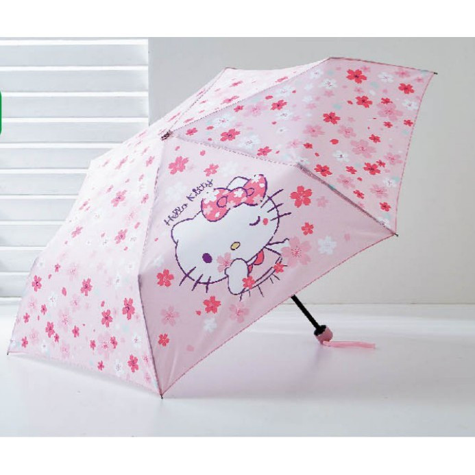 全新 夢時代 Hello Kitty 浪漫櫻花折疊傘  造型傘 晴雨傘 折疊傘