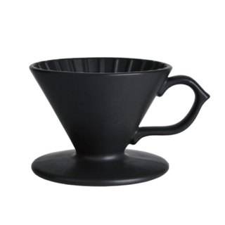 【Tiamo】V01手作陶瓷咖啡濾器 錐型咖啡濾杯 手沖濾杯 手沖咖啡/HG5539BK(黑)|Tiamo品牌旗艦館