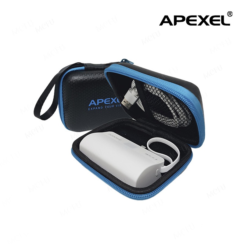 APEXEL收納盒【送乾燥劑.擦拭布】硬殼收納包 收納包 耳機包 耳機收納包 3C收納包 防撞盒 防震包 行動電源收納盒