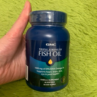 現貨 GNC魚油一般型Triple Strength Omega 3 Fish Oil 1000mg, 60顆