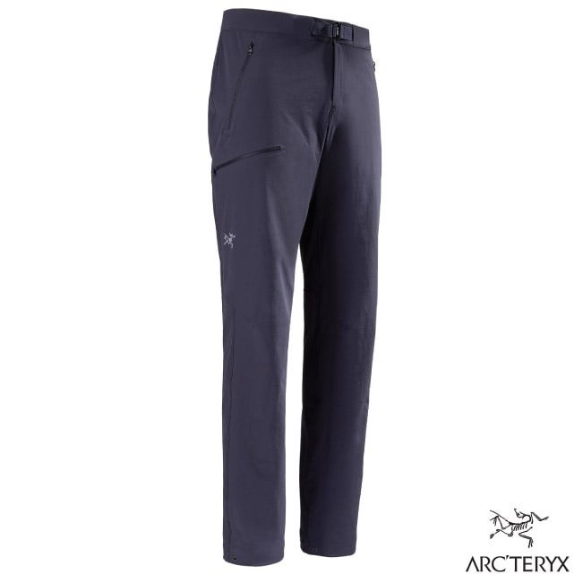 【ARCTERYX 始祖鳥】男 款彈性耐磨軟殼長褲Gamma 防風防水登山健行褲 休閒長褲_黑寶石_X000008028