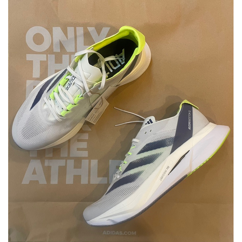 （POPO代購）ADIDAS ADIZERO BOSTON 12 白 淺藍 慢跑鞋 男鞋 IE8493