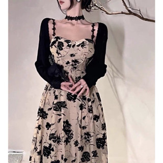 【ʟɪᴏɴɴ現貨】法式文藝碎花洋裝 女生套裝 吊帶連衣裙 度假洋裝 海邊洋裝 夏天洋裝 洋裝 兩件式套裝 女裝 衣服