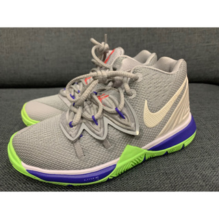 NIKE KYRIE 5 灰藍綠 魔鬼氈 中童鞋 AQ2458-099 全新11C 17cm