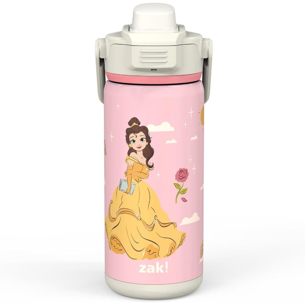 預購414ml🚀美國空運🚀美國迪士尼公主貝兒 睡美人 公主保溫杯  兒童水壺 不銹鋼 水壺  保溫水壺 吸管水壺 ZAK