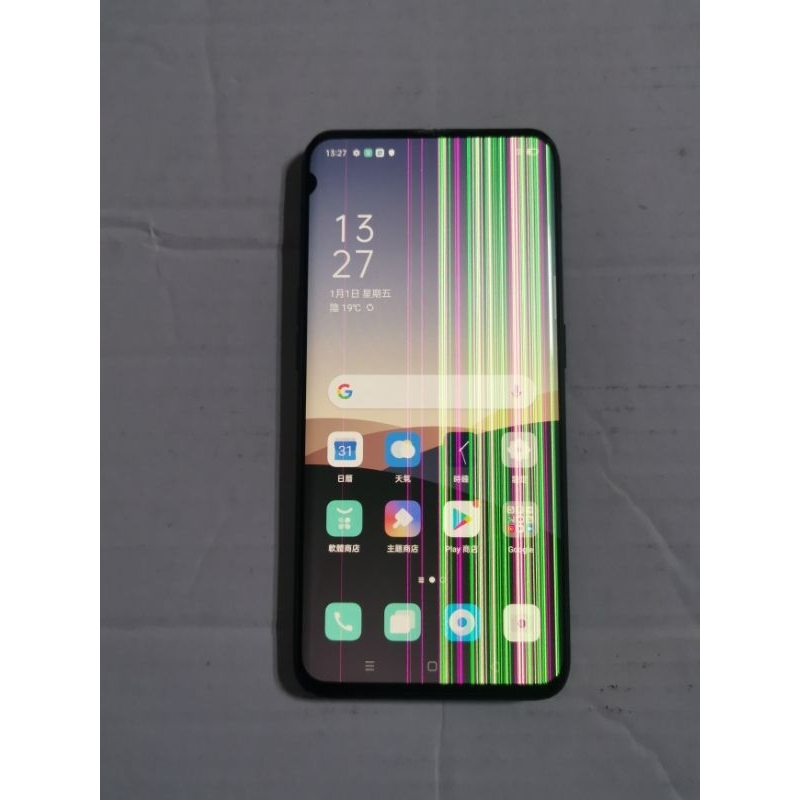 零件機 Oppo reno find x 液晶顯示異常，偶爾亂跳