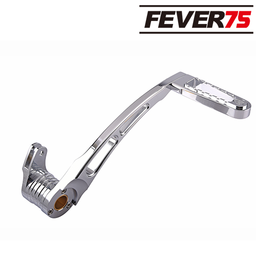 Fever75 哈雷14-17 FLH 刹車踏板套件 中洞柄身+鐵鎚造型踏板亮銀款
