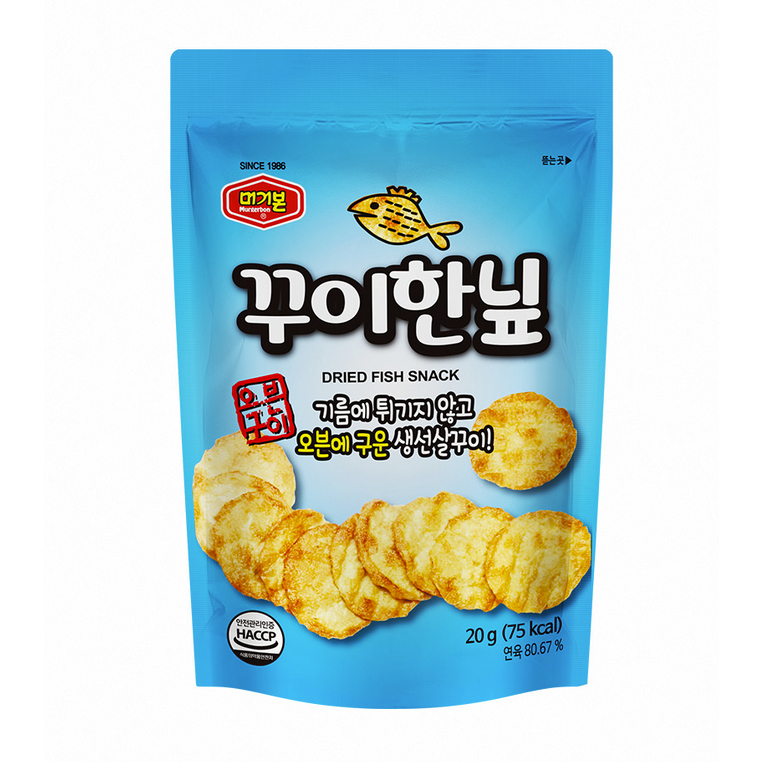 歐邁福 韓國烘烤魚酥 20g【零食圈】海鮮零食 韓國零食