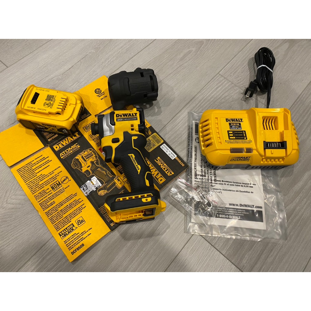 DEWALT DCF850 20v 無刷 衝擊起子 電動起子 起子機 電鑽 850 德偉 得偉 DCB118 電池4AH