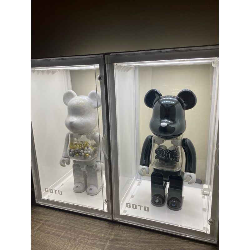 二手 BE@RBRICK 庫柏力克熊 400% 大理石千秋 黑2G