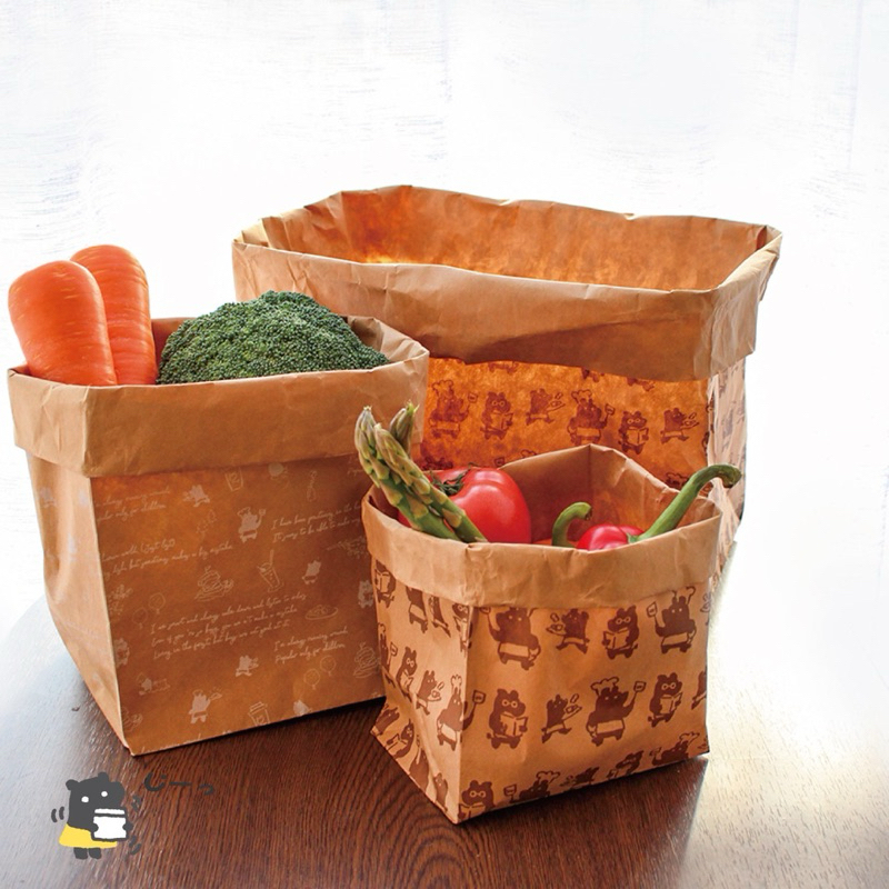 ♜現貨♖ 日本 3coins 蔬果 蔬菜 收納袋 紙袋 收納箱 收納盒 置物盒 置物箱 紙箱 紙盒