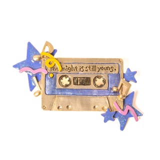 【Palnart Poc 官方正品】PB156 懷舊70~80年代城市流行歌曲錄音帶磁帶 胸針 可改項鍊
