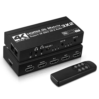 易控王 4K 2K HDMI 三進二出 選擇分配器/ 含音源輸出 光纖輸出 (40-214)
