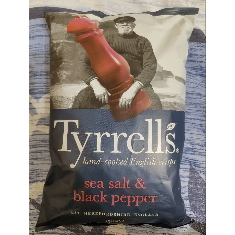 Tyrrells 泰勒思 英國 洋芋片-黑胡椒海鹽(期限:2024/05/11) 150g
