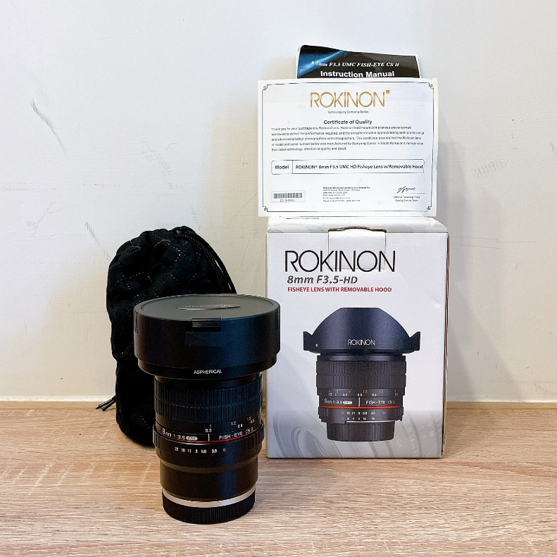 ( 拍室內設計魚眼鏡頭 )  ROKINON  FE8M-N 8mm F3.5 for Sony 廣角 魚眼鏡 鏡頭