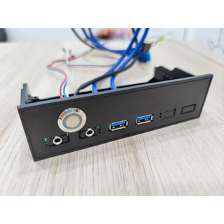 小白的生活工場*5.25吋空間 USB3.0+HD AUDIO+帶燈開關 前置面板(塑膠殼)