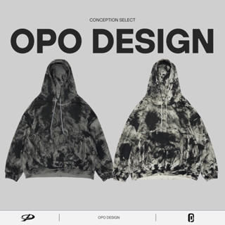 【Conception Select】OPO DESIGN 廢土 時裝感 手工泥染連帽衛衣