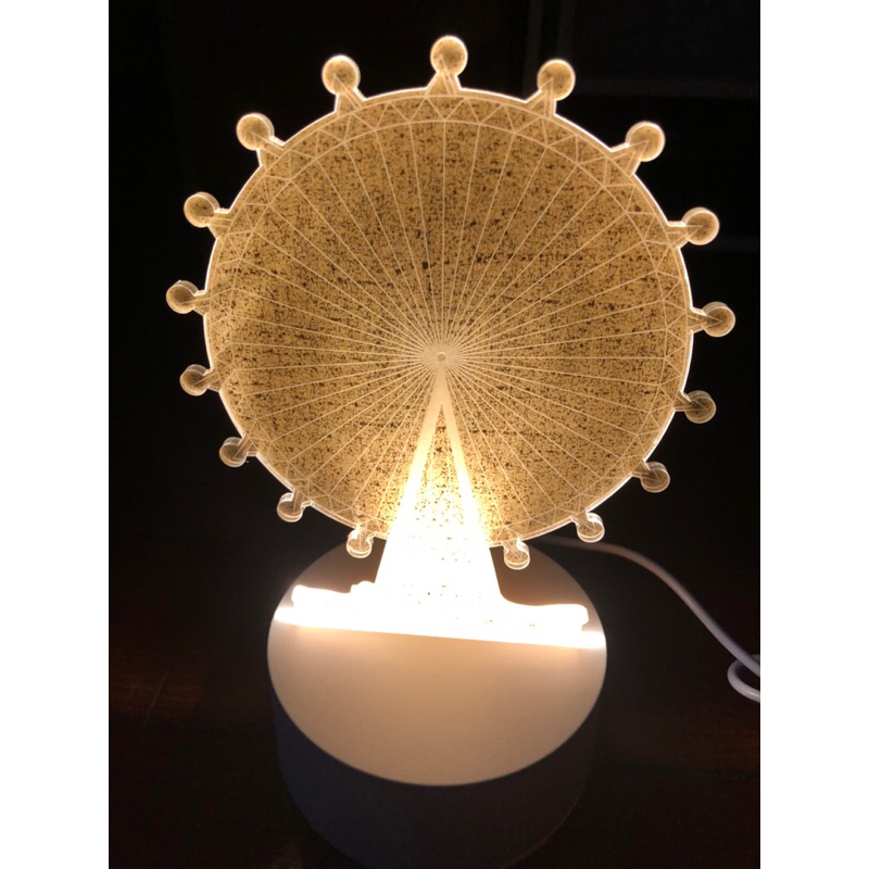 3D creative visualization lamp 小夜燈；摩天輪 小夜燈