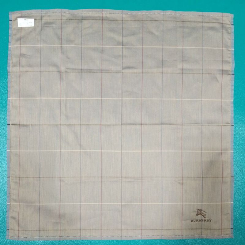 英國 Burberry 巴寶莉 全新 日本製 高級立體繡 純棉 優雅 質感 貴氣 手帕 手巾 領巾 方巾