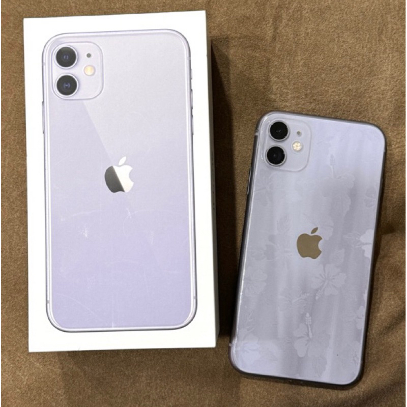 🌷128GB『無傷全機包膜 』紫 IPhone 11  (原廠盒+手機殼）