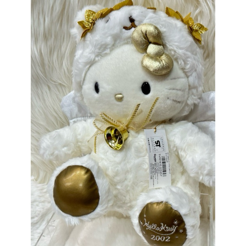 日本進口Hello Kitty收藏版娃娃北海道限定白熊玫瑰捲毛絨毛娃娃