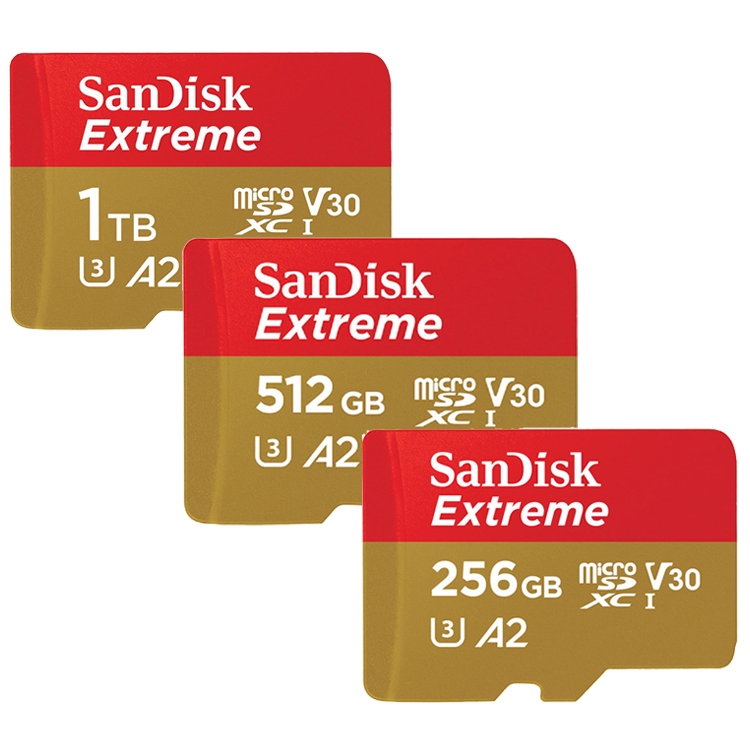 SanDisk 256G 512G 1TB  microSDXC Extreme 190MB 4K U3 A2 記憶卡