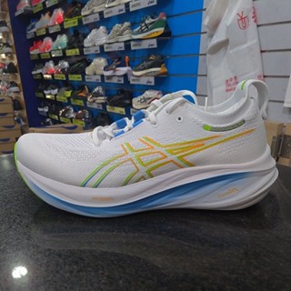 ASICS GEL-NIMBUS 26 男款 正常楦 緩衝型 慢跑鞋 1011B794-100 白藍