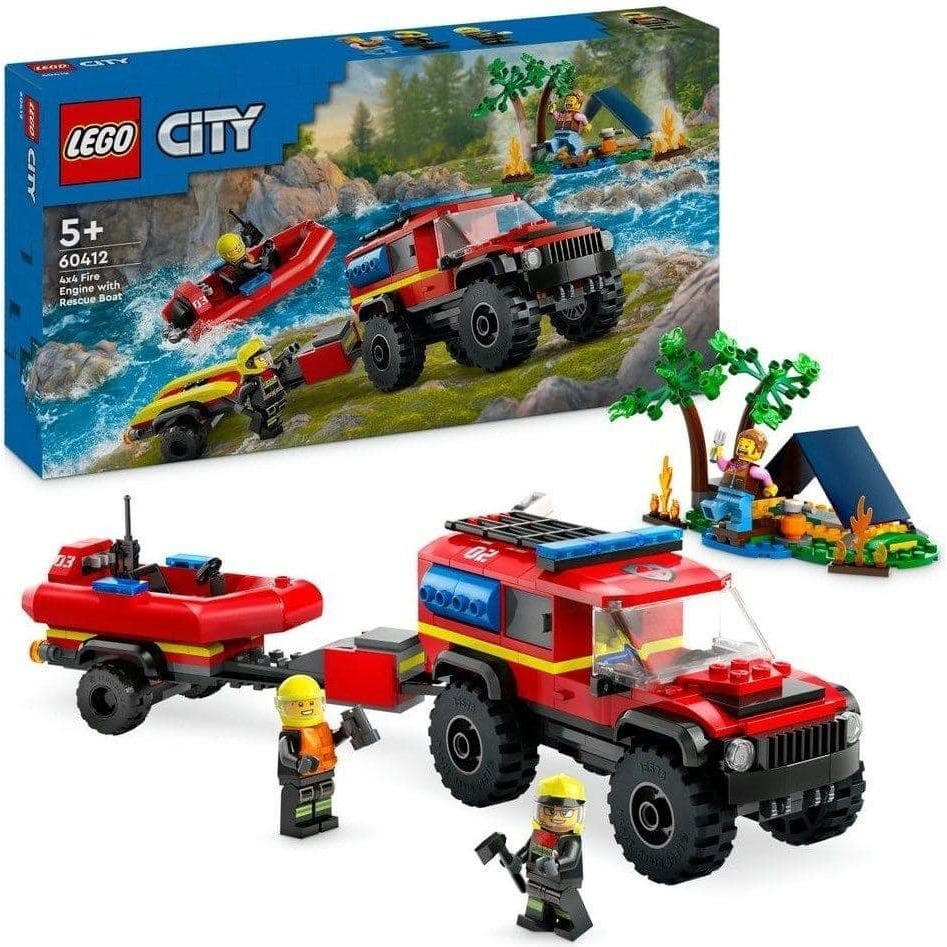 ⭐Master玩具⭐樂高 LEGO 60412 四輪驅動消防車和救援艇 4x4 Fire Truck with Resc