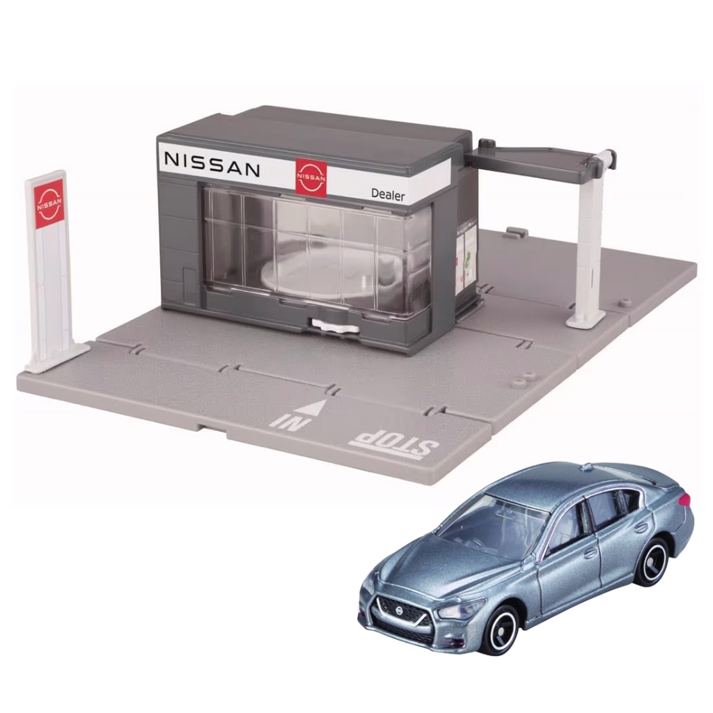 TOMICA 交通世界  新城鎮 Nissan展示中心(附小車) TW91333