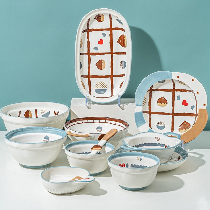 ❤川島❤陶瓷碗 餐具 盤子 碗 魚盤 飯碗 湯碗 雙耳碗 圓盤 橢圓盤 魚盤 小吃碟 沙拉碗 卡通碗 系列餐具