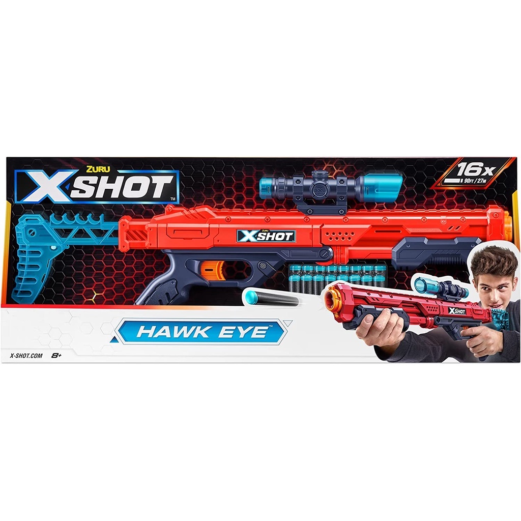 阿G X-SHOT HAWK EYE 鷹眼射手 狙擊之王 NERF 子彈共用 軟彈槍 ZU04016