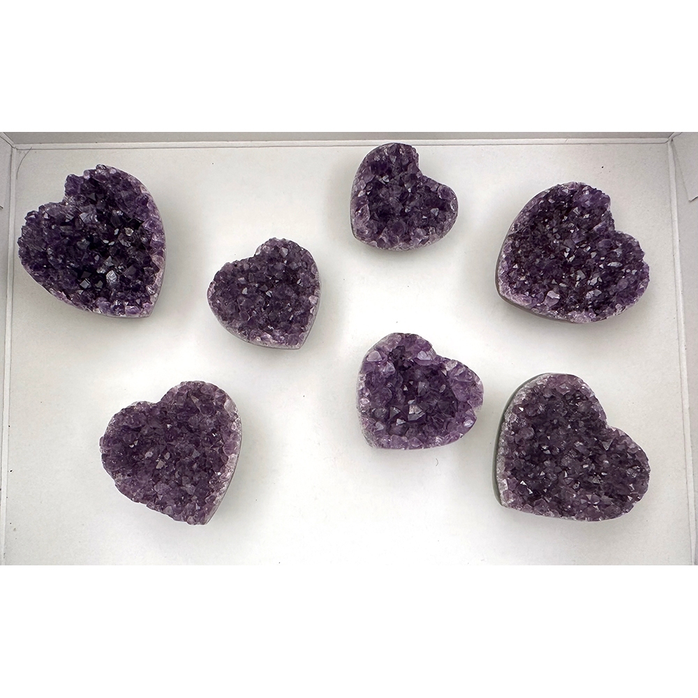 紫水晶 愛心水晶 交換禮物 (100g內)