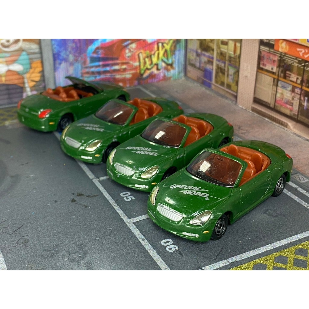 TOMICA-A14-無盒戰損-LEXUS SC430 敞篷綠