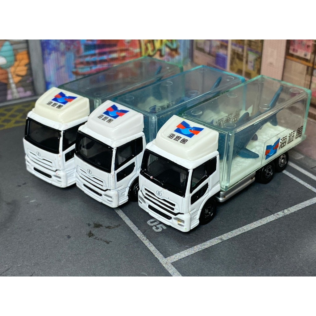 TOMICA-A19-無盒戰損-海遊館鯊魚載運車