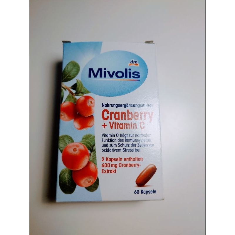 （現貨）德國DM Mivolis 蔓越莓+維他命C膠囊60粒