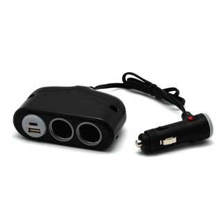 臺灣製 Cliff Top 車用 車充 車用充電器 PD USB-C + QC 3.0 + 2孔點菸器插座 車充擴充