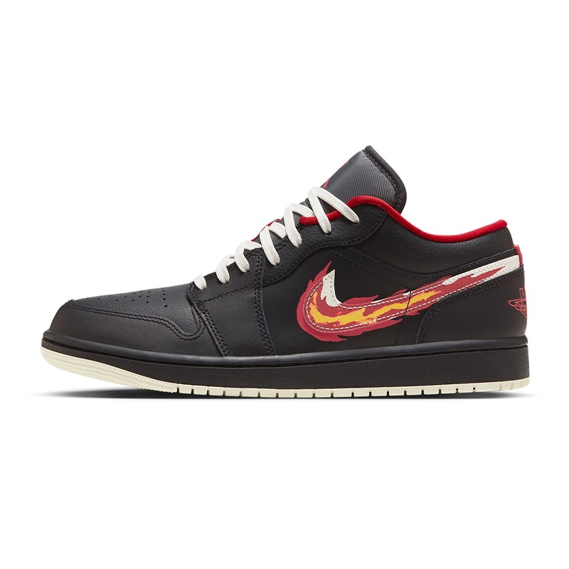 AIR JORDAN 1 LOW BORN TO FLY BLACK RED 熱火隊配色 男鞋 FJ7073-010