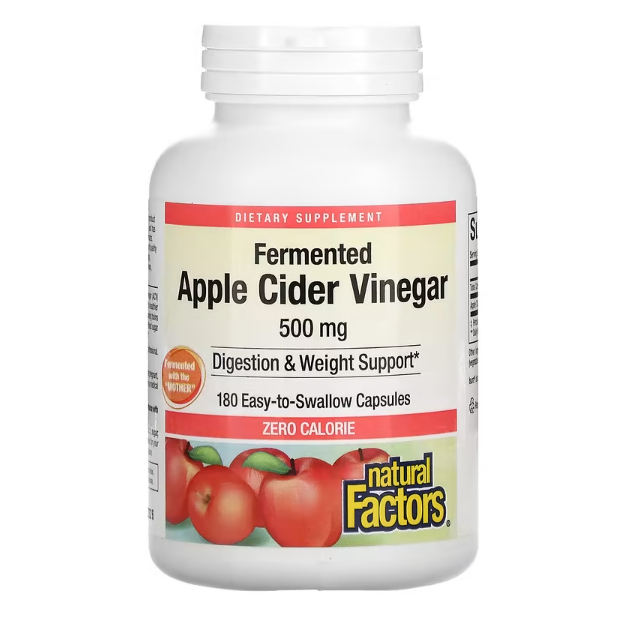 Natural Factors apple cider vinegar蘋果醋膠囊 500毫克180粒/360粒易吞咽 G