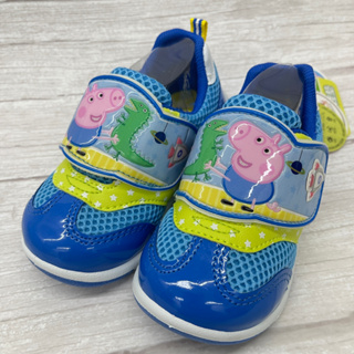 ［出清品］《布布童鞋》粉紅豬小妹喬治豬藍色童趣兒童運動鞋(15公分)