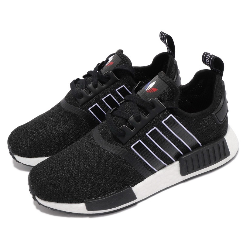 愛迪達Adidas  NMD_R1  黑 白 白藍紅 三葉草 Boos女鞋  GW2540 (99.9成新)