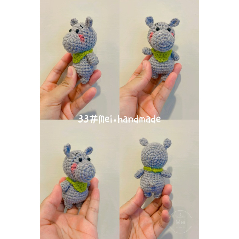 Mei•handmade鉤織小物-可愛造型小河馬