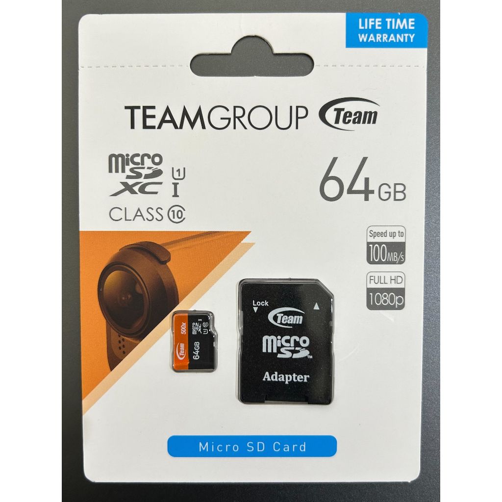 全新 Team 十銓 64GB UHS-I microSDXC 記憶卡 64G