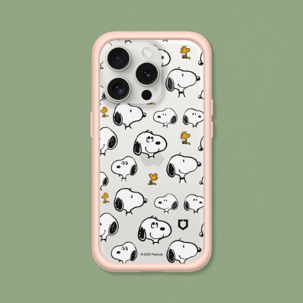 犀牛盾 適用iPhone Mod NX邊框背蓋手機殼∣Snoopy史努比/Sticker-Snoopy&amp;胡士托