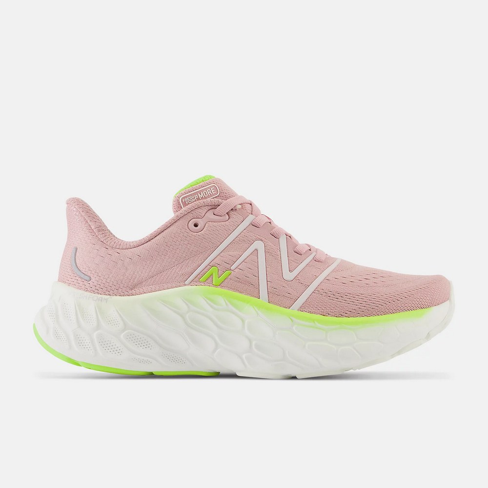 NEW BALANCE Fresh Foam X More v4 運動 跑鞋 慢跑 緩震 厚底 女 粉 WMORCI4