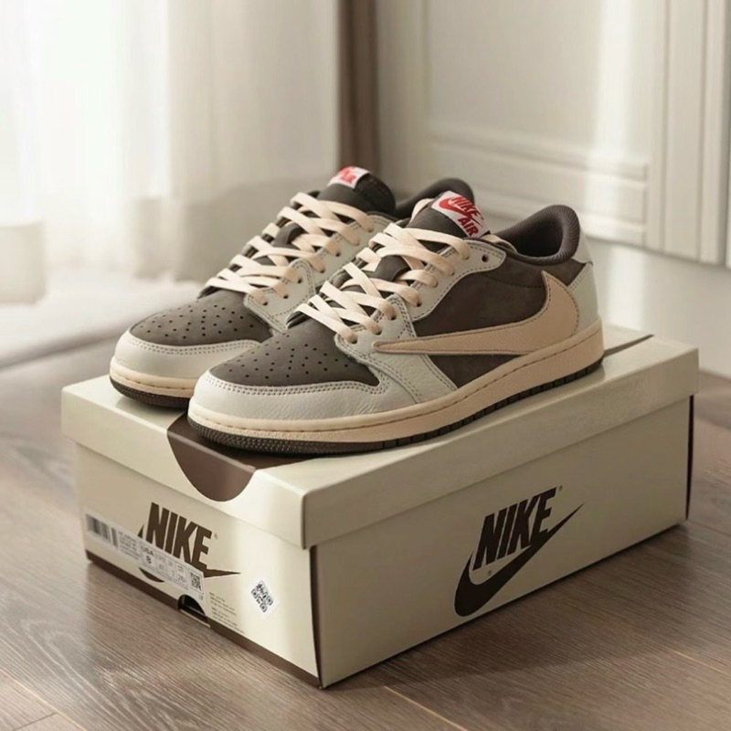 【Gamer】Travis Scott x Air Jordan 1 Low 倒勾 勾子一反 傾家蕩產 摩卡倒勾