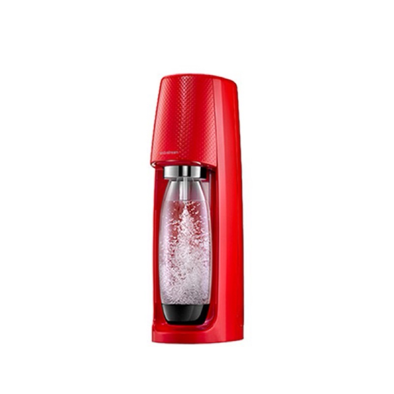 SodaStream Spirit 時尚風 全新 公司貨 自動扣瓶氣泡水機 紅色 附鋼瓶、水瓶