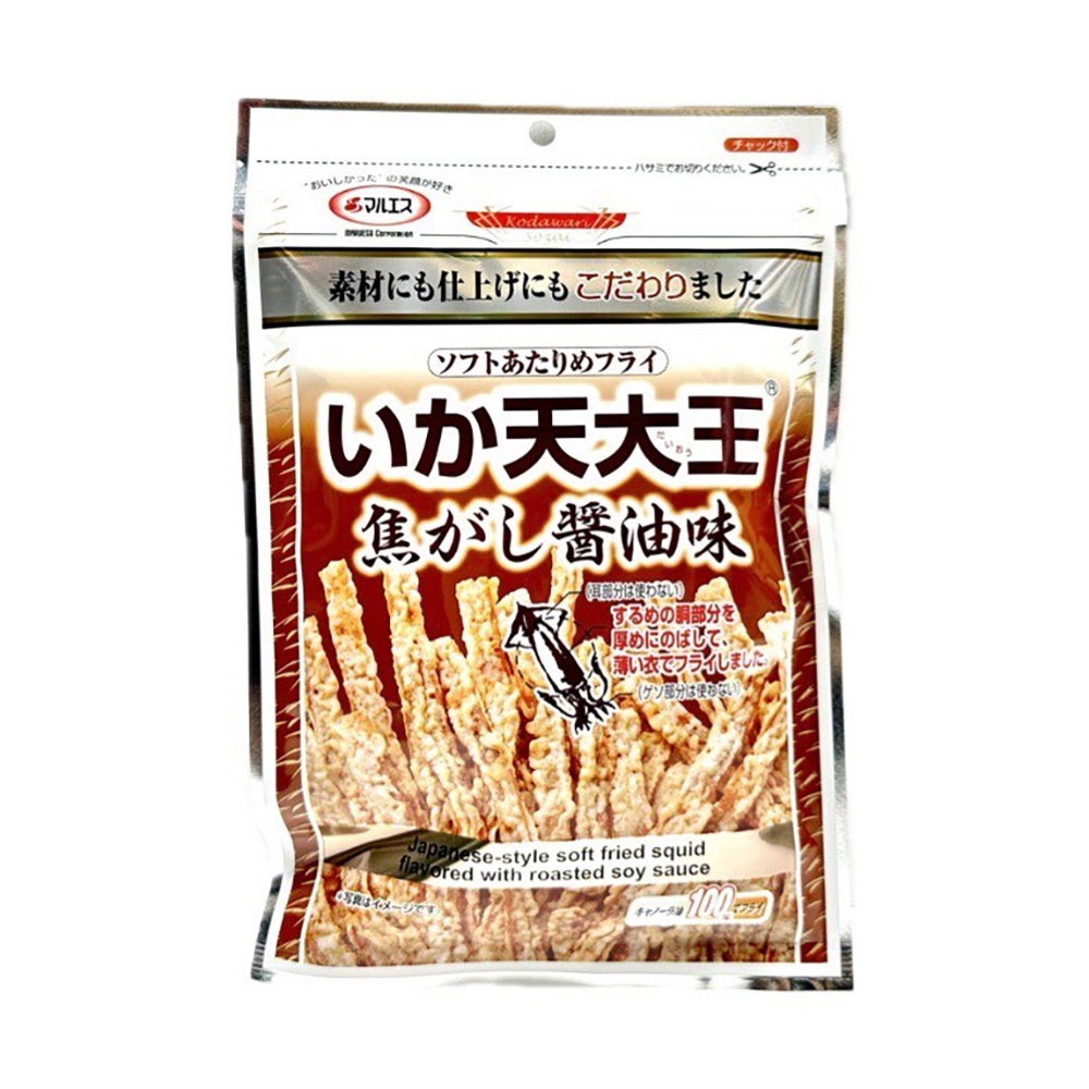 MARUESU 魷魚天大王-焦香醬油味 56g【Donki日本唐吉訶德】