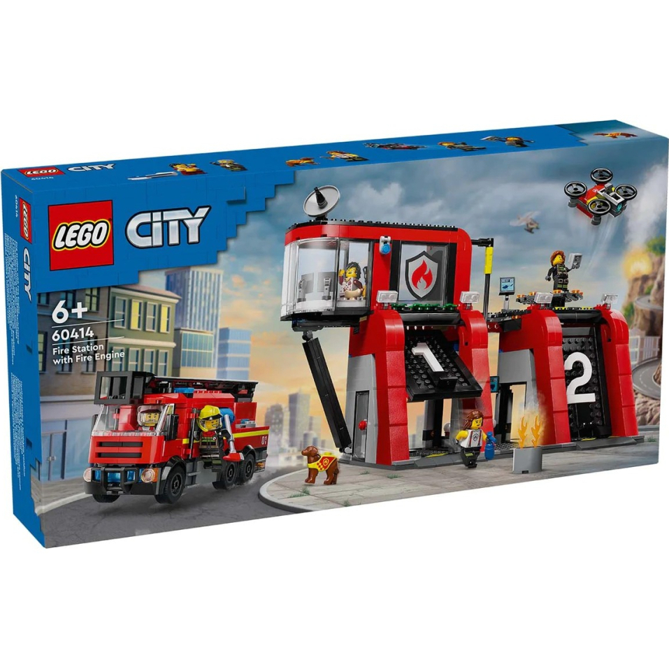 &lt;全新&gt; LEGO 城市 City 消防局和消防車 Fire Station with Fire Truck 60414