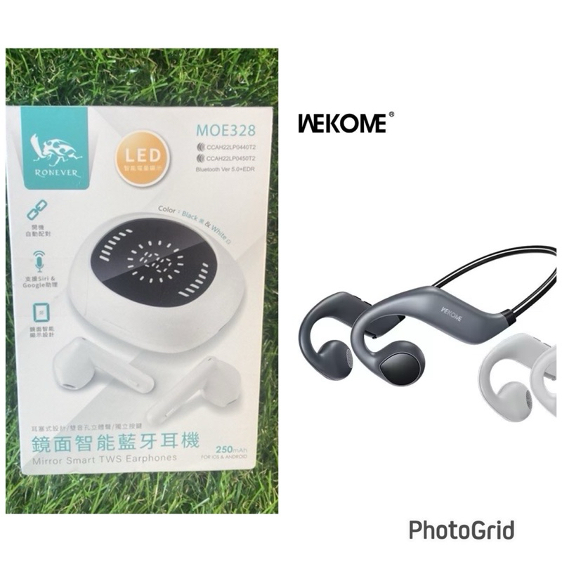 現貨 RONEVER MOE328 鏡面智能藍芽耳機 VC06異形者氣傳導藍牙運動耳機 適用蘋果iPhone/安卓